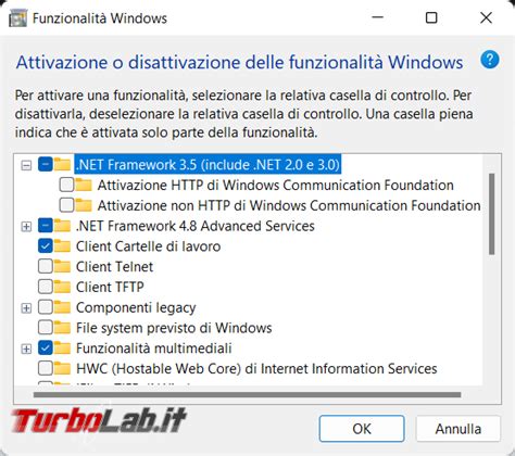 installare net framework windows 10.
